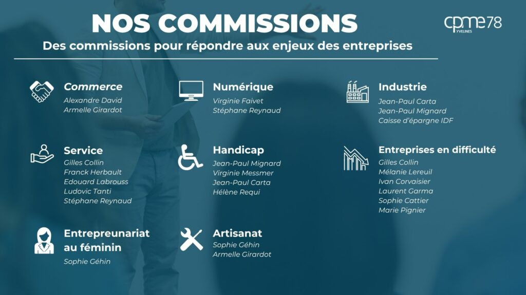 Les commissions de la CPME78